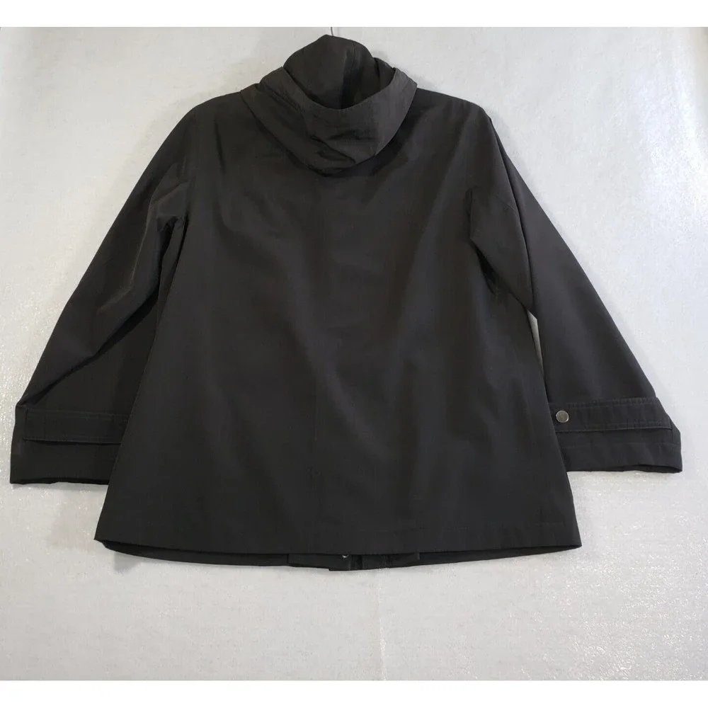 Gallery All Weather Jacket Coat Womens PS Black Hood Water Resistant Utility - Picture 3 of 13